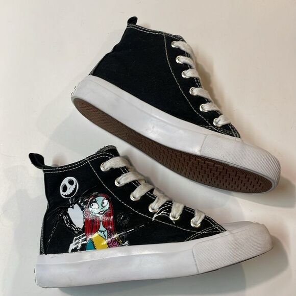 Disney Unisex Youth Nightmare Before Christmas Black High Top Sneakers. Sz 13 - Picture 6 of 10